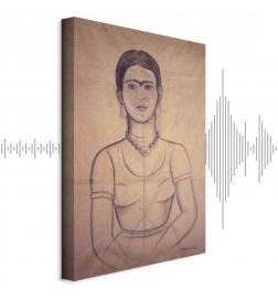 Schilderij - Frida Kahlo – Self-Portrait, 1929 (charcoal drawing)