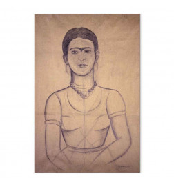 Quadro - Frida Kahlo – Self-Portrait, 1929 (charcoal drawing)