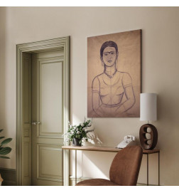 Slika - Frida Kahlo – Self-Portrait, 1929 (charcoal drawing)