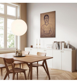 Canvas Print - Frida Kahlo – Self-Portrait, 1929 (charcoal drawing)