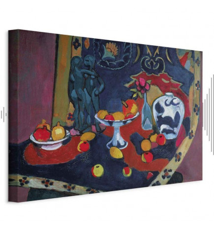 Schilderij - Henri Matisse – Still Life with Fruit and Bronze Statuette