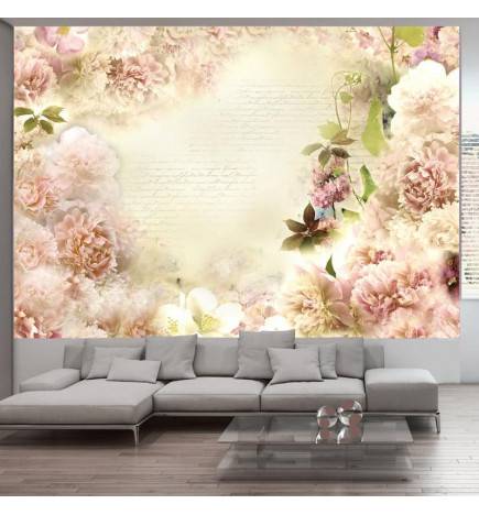 Fotomurale con le magnolie rosa e bianche poetiche
