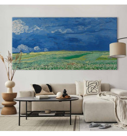 Groot XXL schilderij - Vincent van Gogh – Wheat Field under Thunderclouds