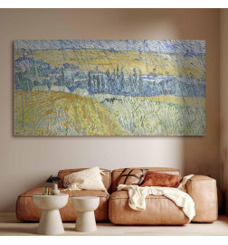 Groot XXL schilderij - Vincent van Gogh – Auvers in the Rain
