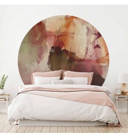 Mural de parede redondo - Spring composition – transparencies and forms in watercolor style