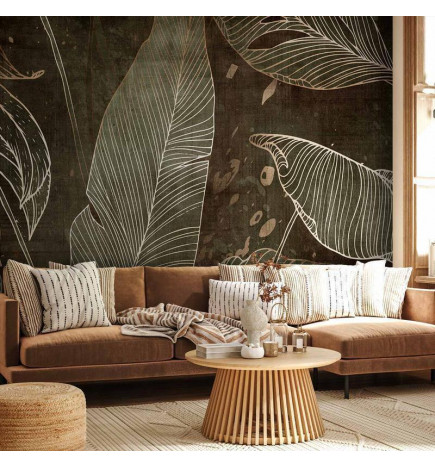 Mural de parede - In a labyrinth of leaves