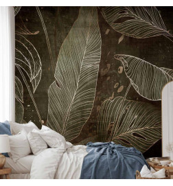 Mural de parede - In a labyrinth of leaves