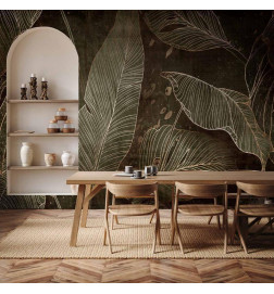 Papier peint - In a labyrinth of leaves