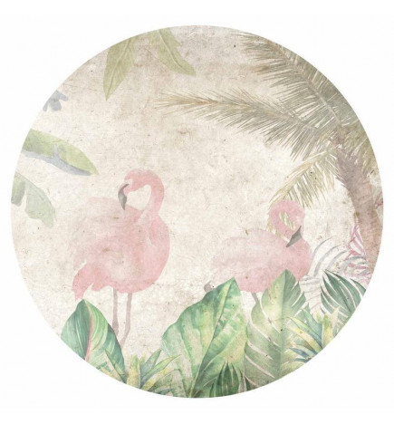 Apaļā fototapete - Birds in the jungle