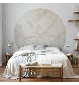 Papier Peint rond - Subtle exotic plants