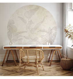 Ronde fotobehang - Subtle exotic plants