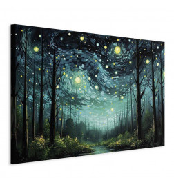 Quadro XXL - Starry night - a modern version of Van Goghs night sky