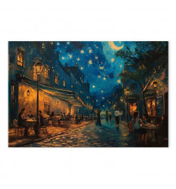 Seinapilt - Paris street – a painting inspired by Vincent van Goghs style