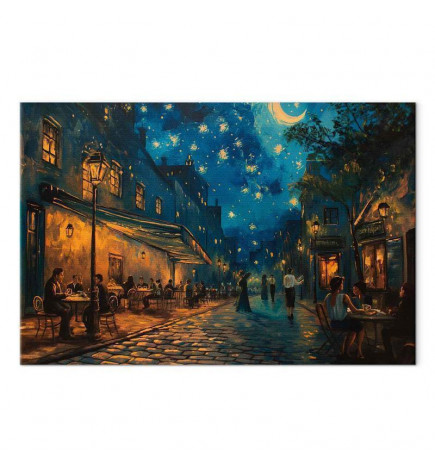 Tableau - Paris street – a painting inspired by Vincent van Goghs style