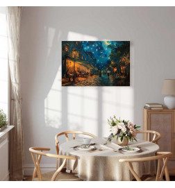 Seinapilt - Paris street – a painting inspired by Vincent van Goghs style