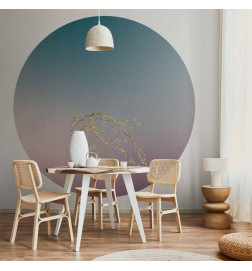 Papier Peint rond - Nostalgic gradient – gradient composition in muted colours