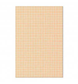 Glezna - Waving Lines - Creamy Grid on a Noisy Pastel Background