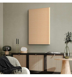 Quadro - Waving Lines - Creamy Grid on a Noisy Pastel Background