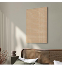 Glezna - Waving Lines - Creamy Grid on a Noisy Pastel Background