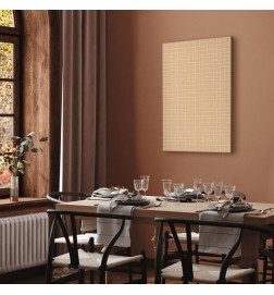 Tablou - Waving Lines - Creamy Grid on a Noisy Pastel Background