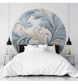 Round Wall Mural - Baroque vine in bright colours