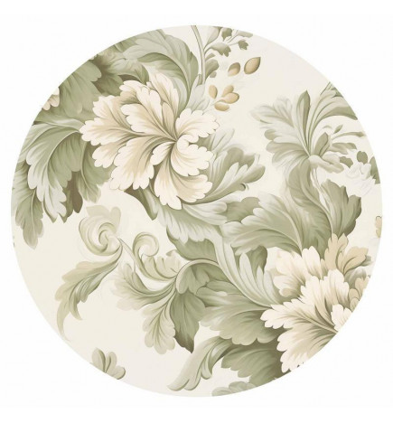 Papier Peint rond - Vintage flowers in bright colours
