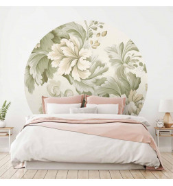 Mural de parede redondo - Vintage flowers in bright colours