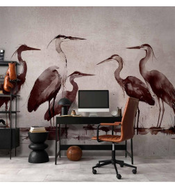 Fotomural - Herons painted with ink