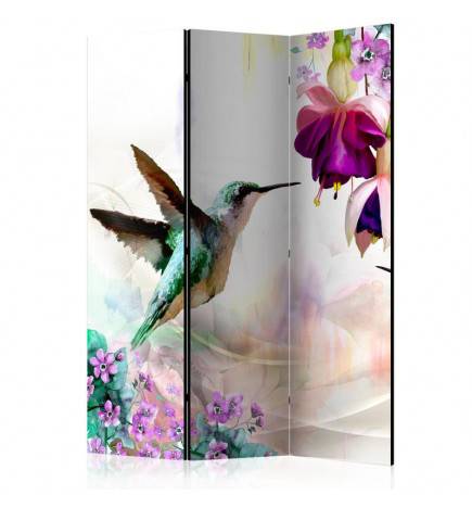 124,00 € Room Divider - Hummingbirds and Flowers [Room Dividers]