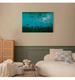 Schilderij - A shoal of dark fish