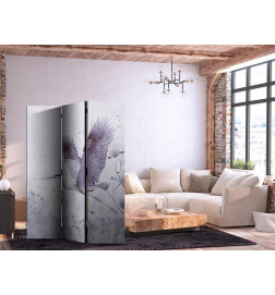 Paravento - Majestic flight - a crane in flight in monochrome, cool colours