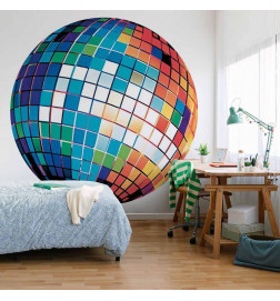 Carta da parati rotondi - Blue disco ball