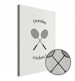 Canvas Print - Black Badminton Rackets