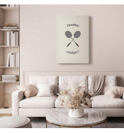 Canvas Print - Black Badminton Rackets