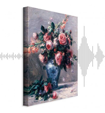 Schilderij - Pierre-Auguste Renoir – Vase of Roses