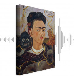 Glezna - Frida Kahlo – Self-Portrait with Changuito