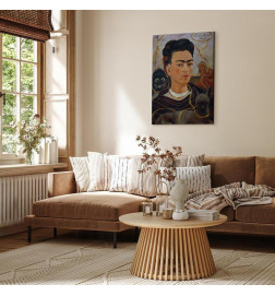 Tableau - Frida Kahlo – Self-Portrait with Changuito