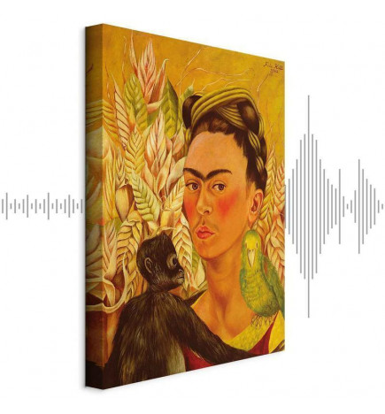 Tablou - Frida Kahlo – Self-Portrait with Monkey and Parrot