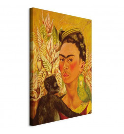 Tablou - Frida Kahlo – Self-Portrait with Monkey and Parrot