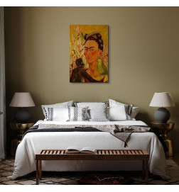 Seinapilt - Frida Kahlo – Self-Portrait with Monkey and Parrot