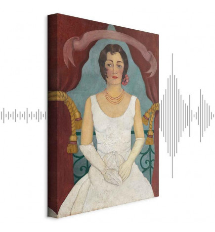 Schilderij - Frida Kahlo – Portrait of a Lady in White