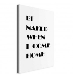 Quadro - Homecoming (1-part) - Black and White English Inscriptions