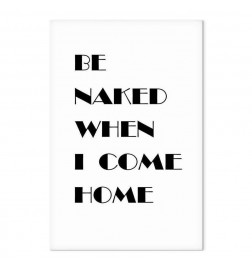 Quadro - Homecoming (1-part) - Black and White English Inscriptions