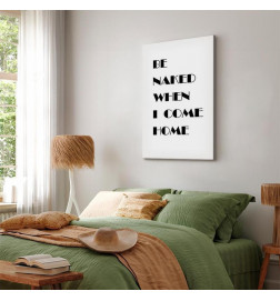 Tablou - Homecoming (1-part) - Black and White English Inscriptions