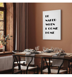 Quadro - Homecoming (1-part) - Black and White English Inscriptions