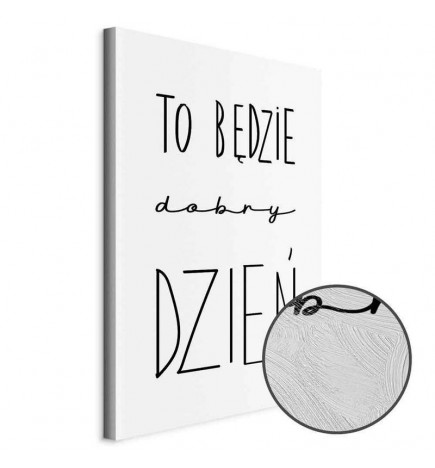 Canvas Print - Art of Words (1-part) - Inspirational Black Text on White