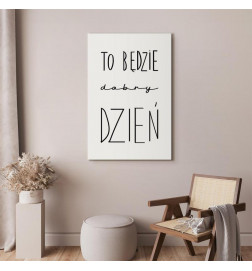 Canvas Print - Art of Words (1-part) - Inspirational Black Text on White