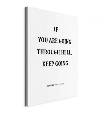Cuadro - Power of Words (1-part) - Winston Churchills Motivational Quote