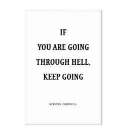 Tablou - Power of Words (1-part) - Winston Churchills Motivational Quote