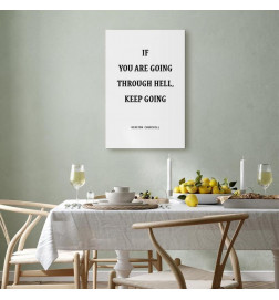 Tablou - Power of Words (1-part) - Winston Churchills Motivational Quote
